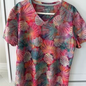 Reel Legends (Lot Of 2) Womens Multi Color Short Sleeve Tops Sz 3X
